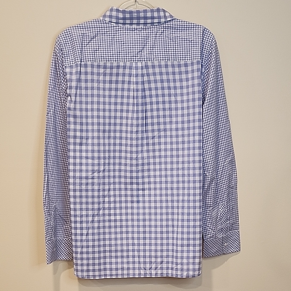 Talbots Light Purple and White Gingham Button-Down Shirt - Picture 6 of 10